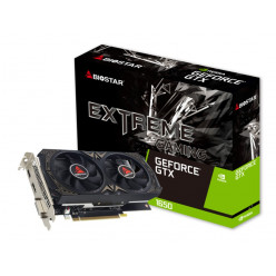 BIOSTAR GeForce GTX™ 1650 D6  4GB GDDR6, 128bit, 1665/12000Mhz, CUDA: 896 processing,  1xDVI, 1xHDMI, 1xDP,  Dual fan, Retail (VN1656XF41)